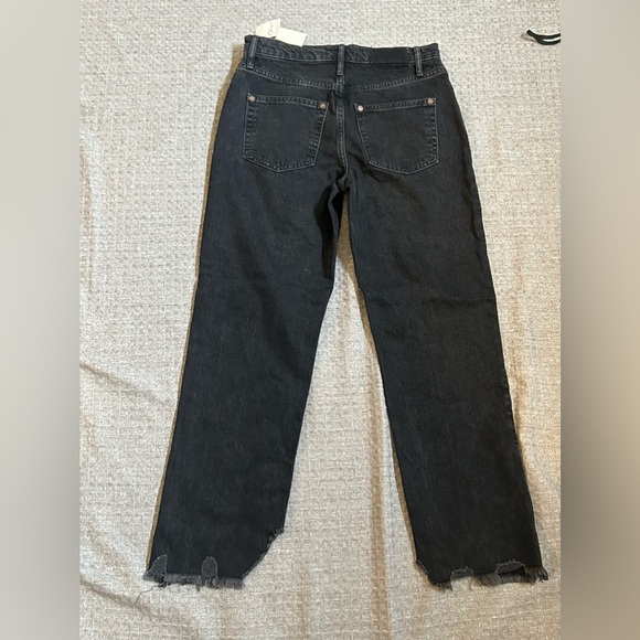 Free People We The Free Black Tapered Baggy High Rise Boyfriend Fit Jeans 26 NWT - Picture 6 of 12
